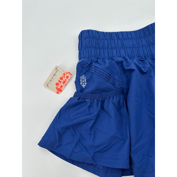 Free People Movement Get Your Flirt On Shorts Mid Atlantic Blue NWT Size Small - Picture 6 of 8